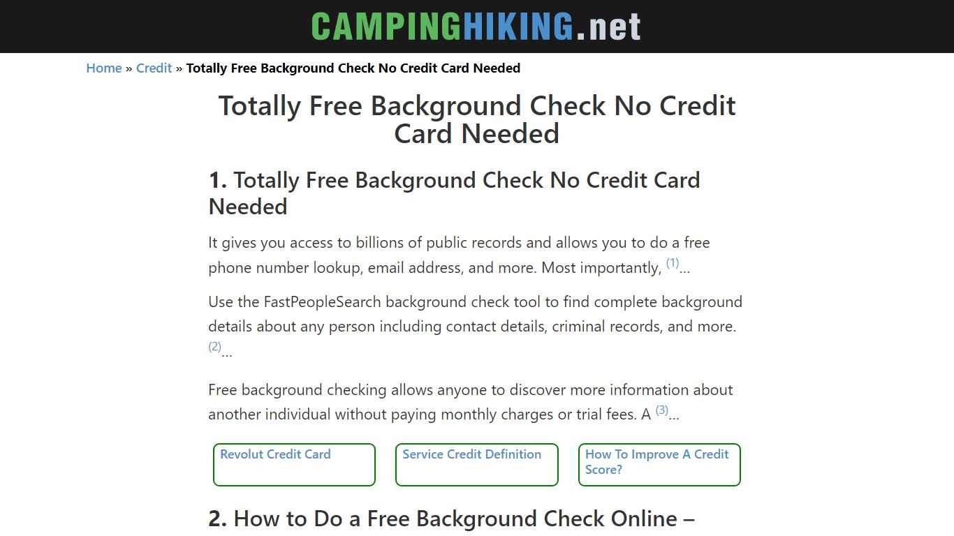 Totally Free Background Check No Credit Card Needed